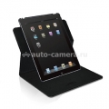 Кожаный чехол для iPad 3 и iPad 4 Macally Protective Case with Stand, цвет black (SHELLSTAND-3B) (SHELLSTAND-3B)