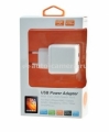 Универсальное сетевое зарядное устройство для iPhone, iPad, Samsung и HTC Henca 2 x USB 5V / 2,4 А, цвет White (he_CT40E-IPA_wht)