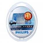 Лампа Галогенные лампы Philips H1 12v 55w Crystal Vision 12258CVSM 2 шт.