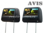 Подголовник с монитором Комплект подголовников со встроенным DVD плеером и LCD монитором 7" AVIS AVS0733T + AVS0734BM
