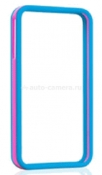 Бампер для iPhone 5 / 5S Gear4 The Band, цвет синий с розовым (IC508G)