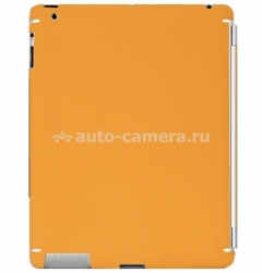 Полиуретановая наклейка на заднюю панель для iPad 2 Zagg LEATHERskins, цвет synthetic orange