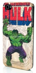 Полиуретановый чехол на заднюю крышку iPhone 4 и 4S Marvel Hulk Brick (IP-1407)