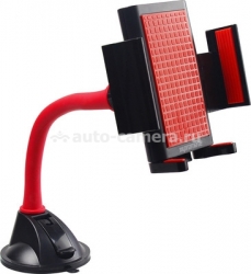 Универсальный автомобильный держатель для iPhone, Samsung и HTC Promate Mount-flex, цвет Red