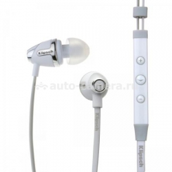 Вакуумные наушники с микрофоном и пультом управления для iPhone, iPad и iPod Klipsch Image S4i II, цвет White